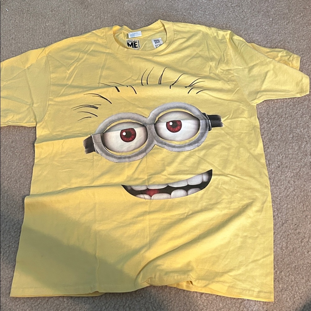 Universal Yellow Kids T-Shirt with Minion Face